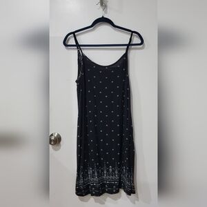 Mossimo Supply Co. Floral Printed Mini Dress - Black / Size Large